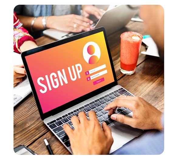 sign up